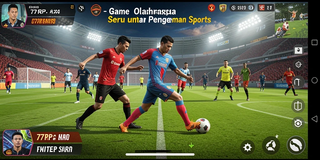 Tampilan gameplay menarik dari 77RP dengan berbagai cabang olahraga.