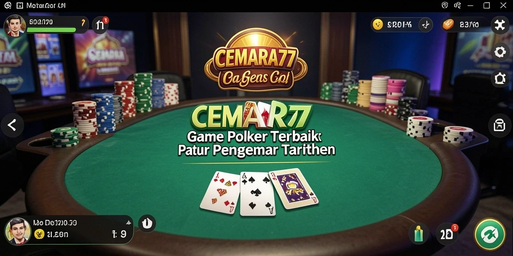 Tampilan gameplay CEMARA77 yang seru dalam permainan Poker.