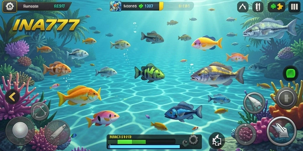 Tampilan gameplay seru dalam Tembak Ikan INA777.