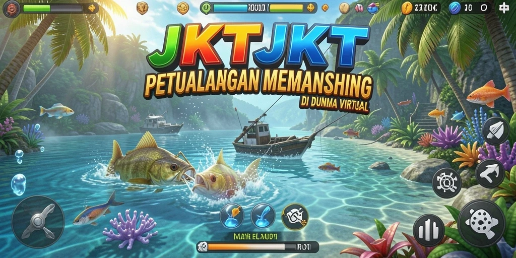 Pengalaman gameplay JKTJKT yang seru saat memancing ikan.