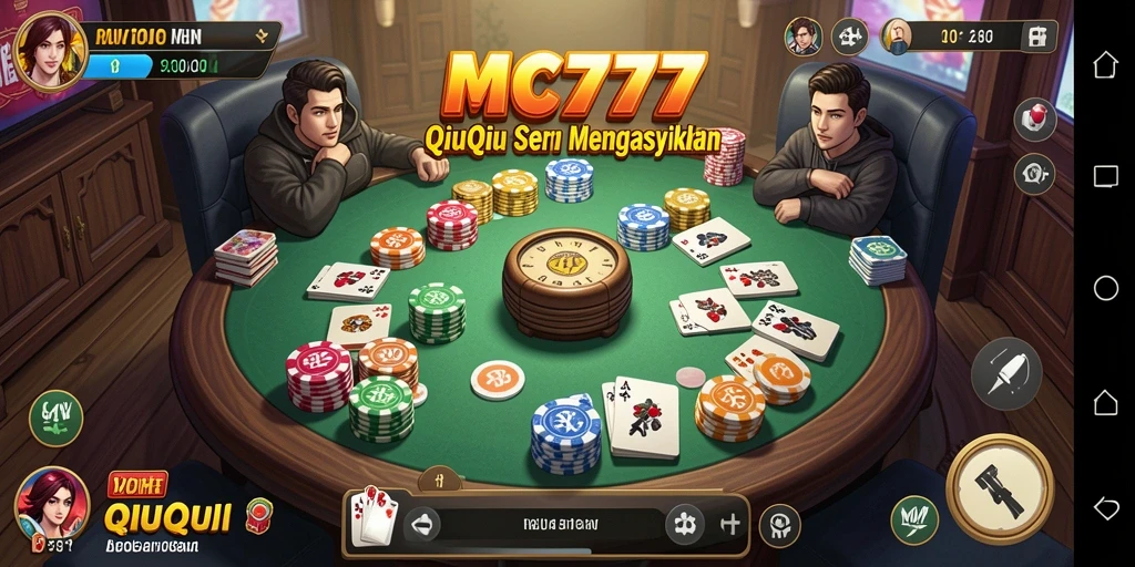Tangkapan layar utama MC777 menunjukkan gameplay QiuQiu yang menarik.