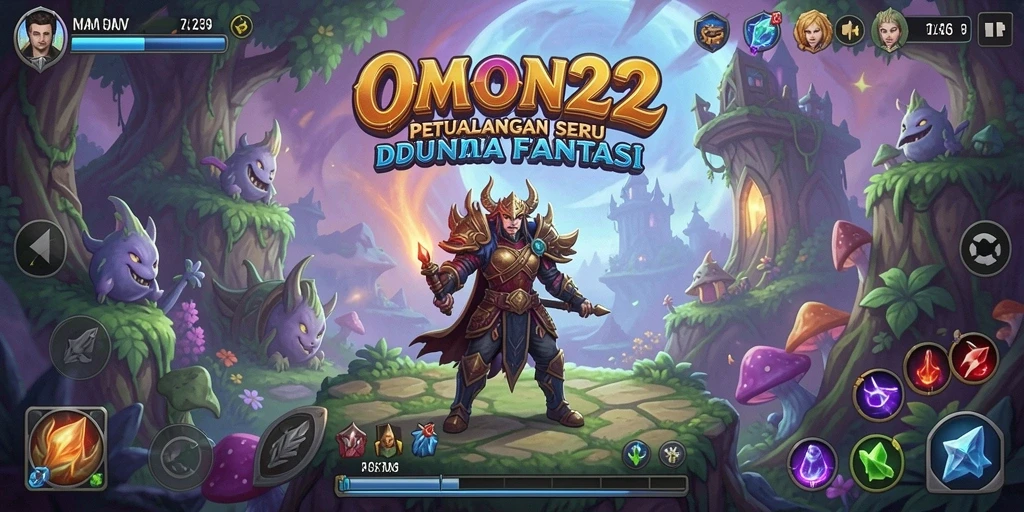 Tampilan gameplay OMON22 dengan grafis yang memukau dan dunia yang menakjubkan.