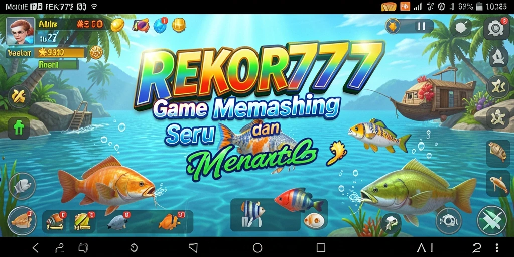 Tangkapan besar dalam gameplay memancing REKOR777 yang seru.