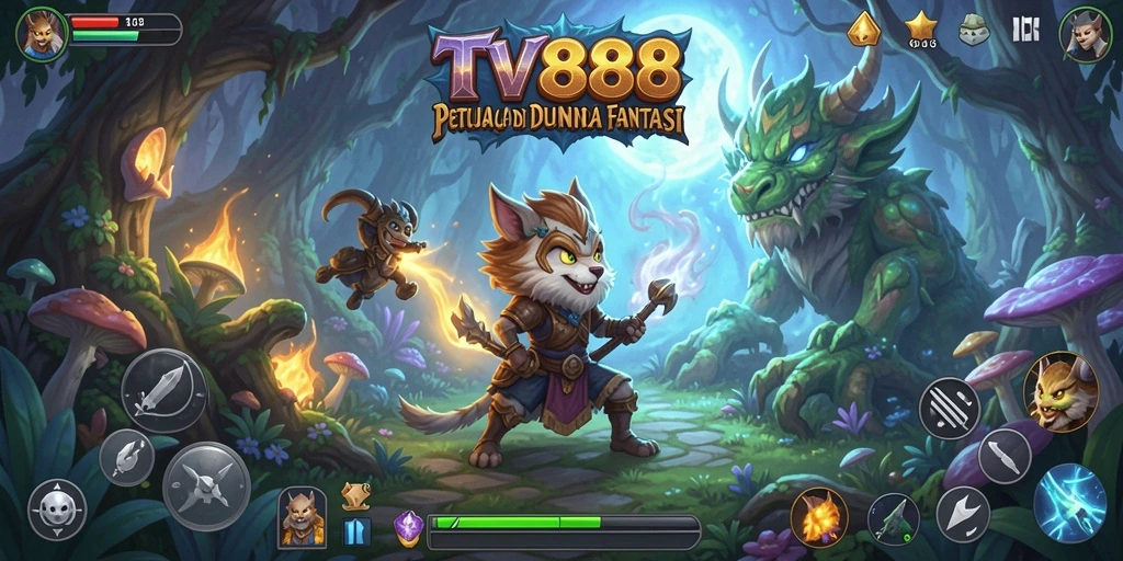 Tampilan gameplay TV888 yang menampilkan petualangan mendebarkan.