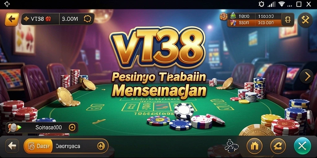 Screenshot utama VT38 menampilkan gameplay Kasino yang seru dan interaktif.