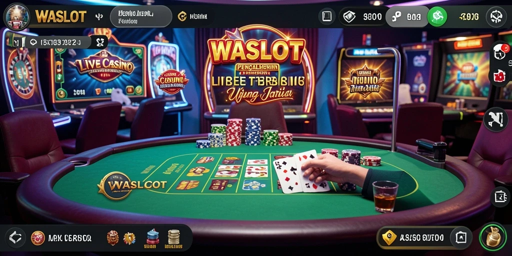 Tampilan gameplay yang mendebarkan di WASLOT Live Casino.